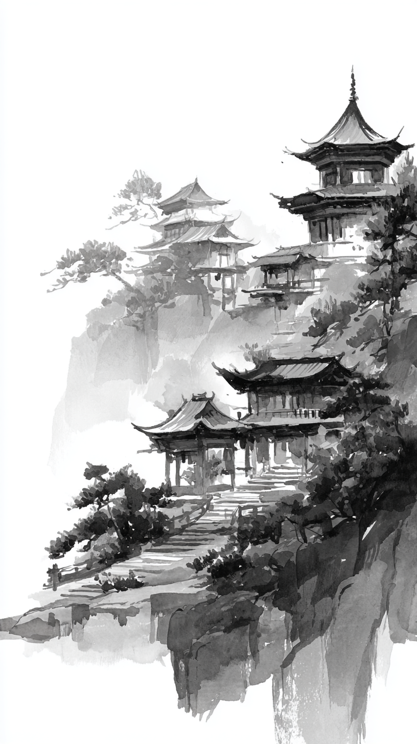 fond d'écran Sumi e iphone 14 gratuit