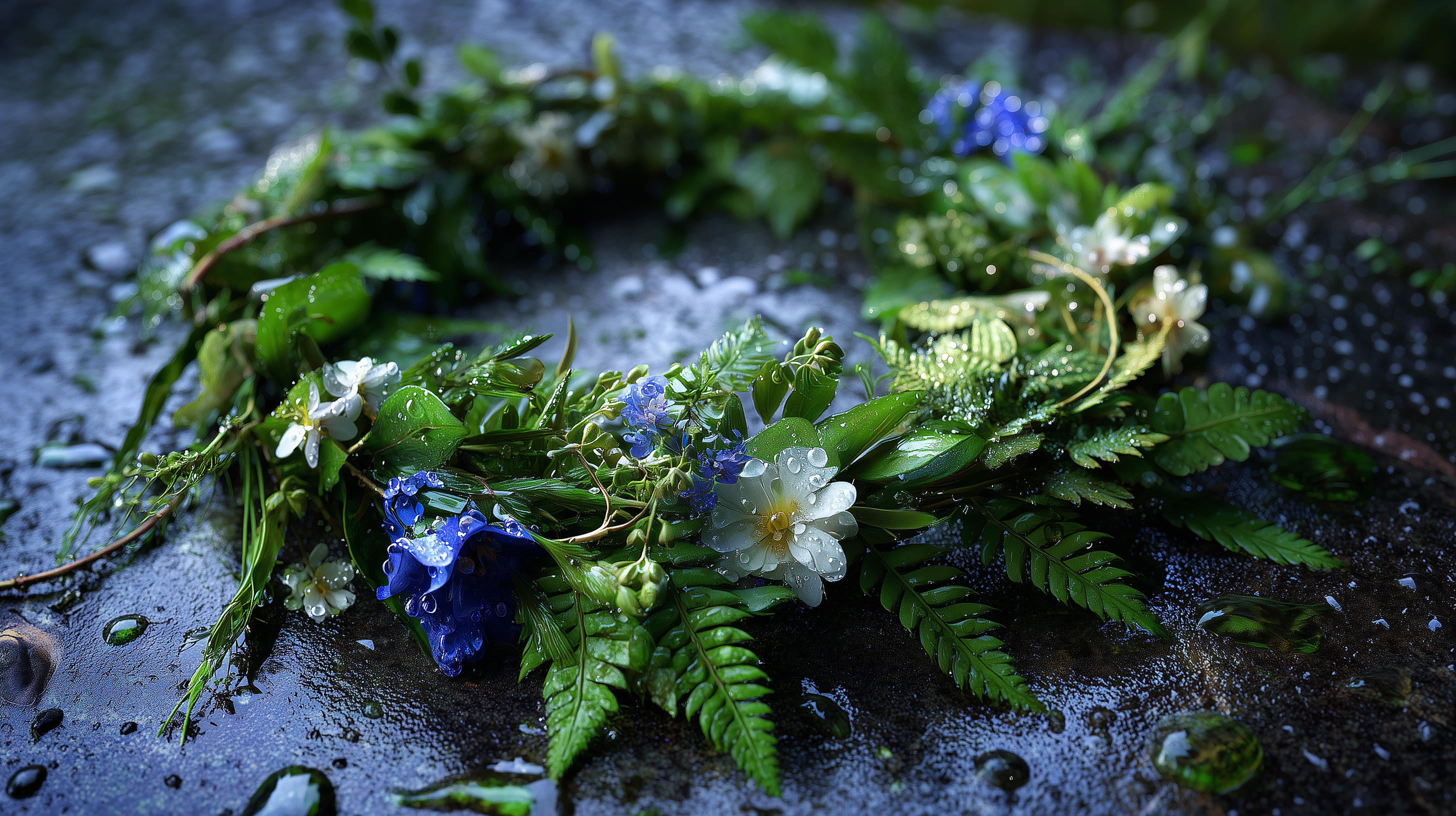 fond d'écran Couronne de fleur 1920x1080 4k téléchargement gratuit