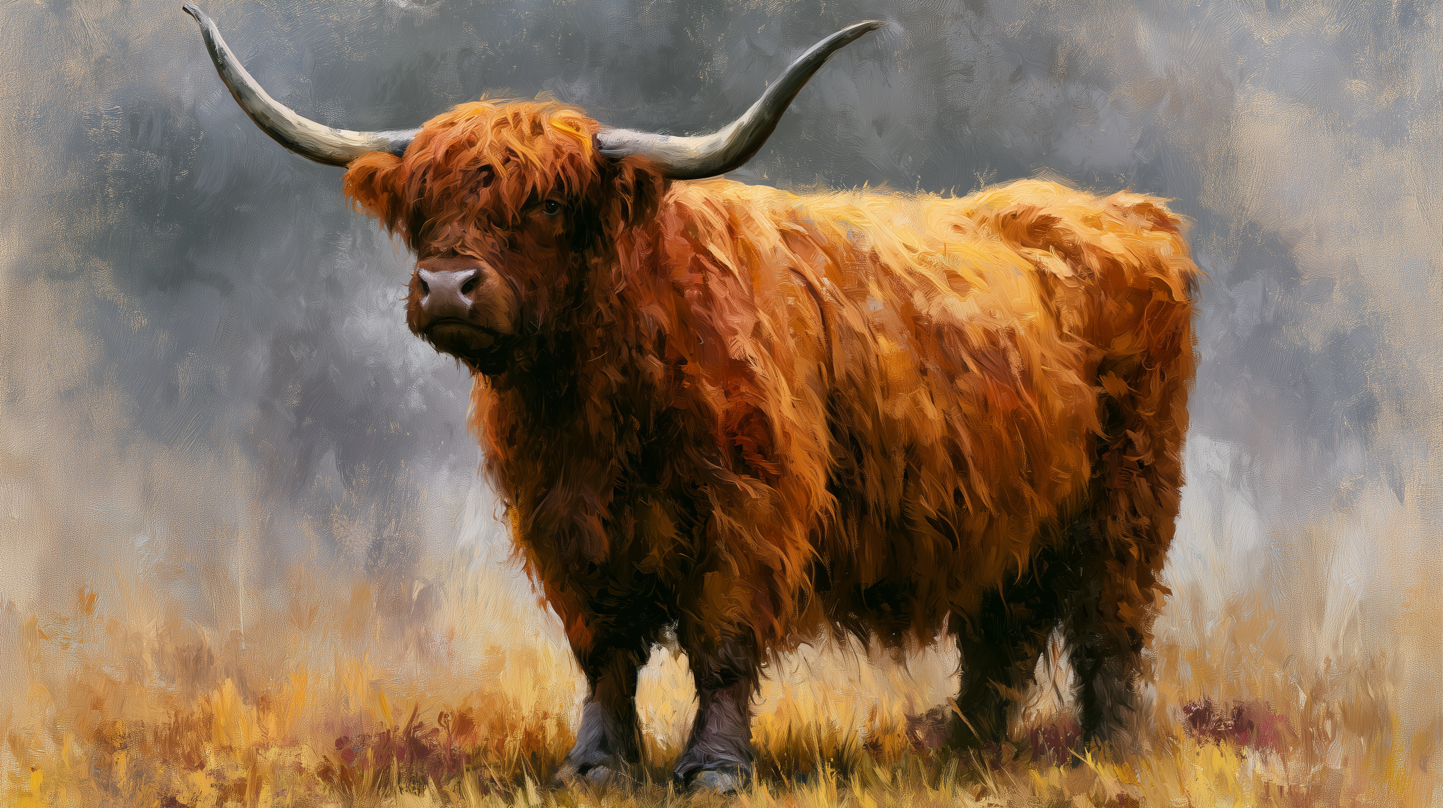 fond d'écran Highland cattle hp 4k téléchargement gratuit