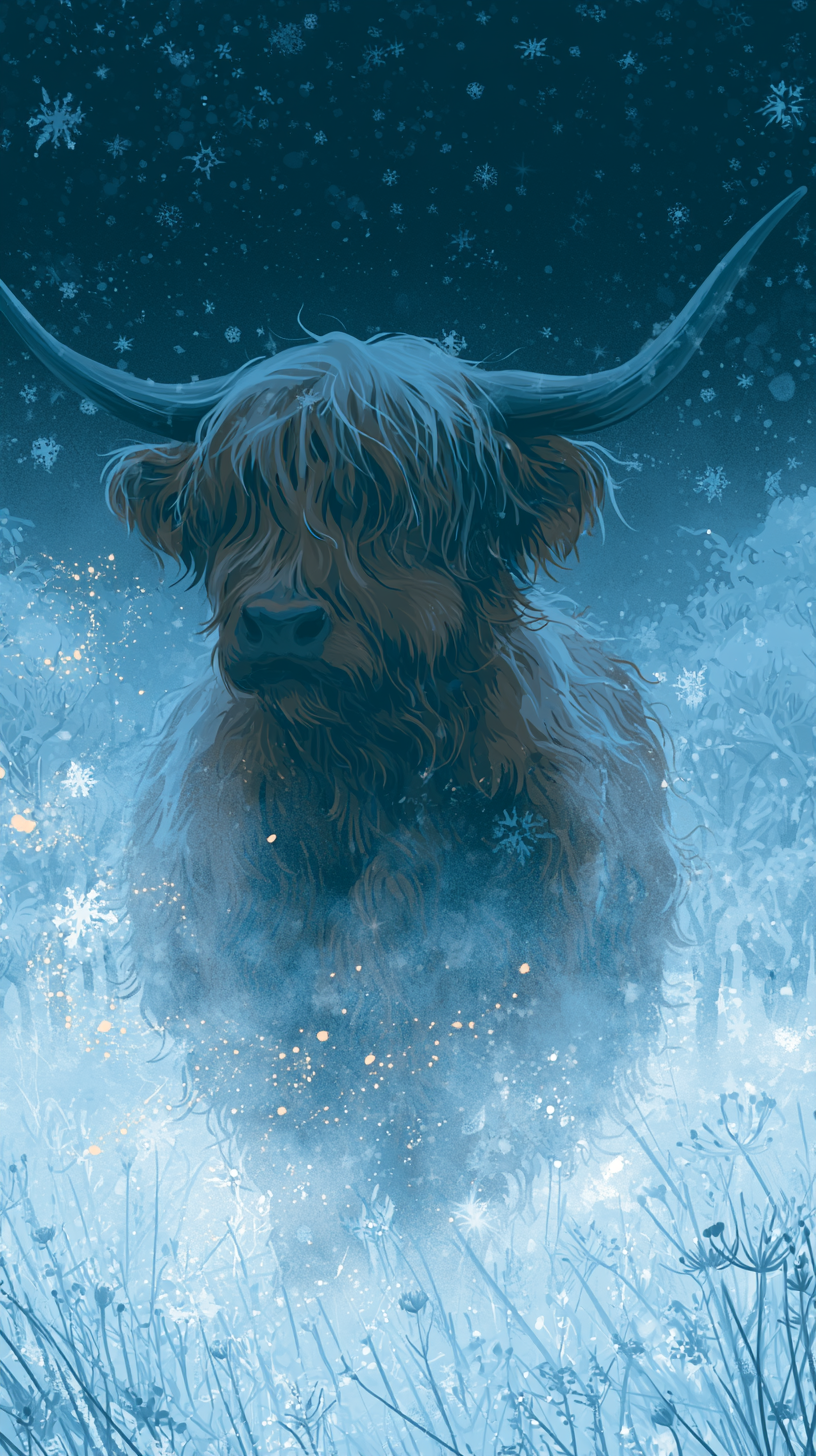 fond d'écran Highland cattle téléphone samsung gratuit