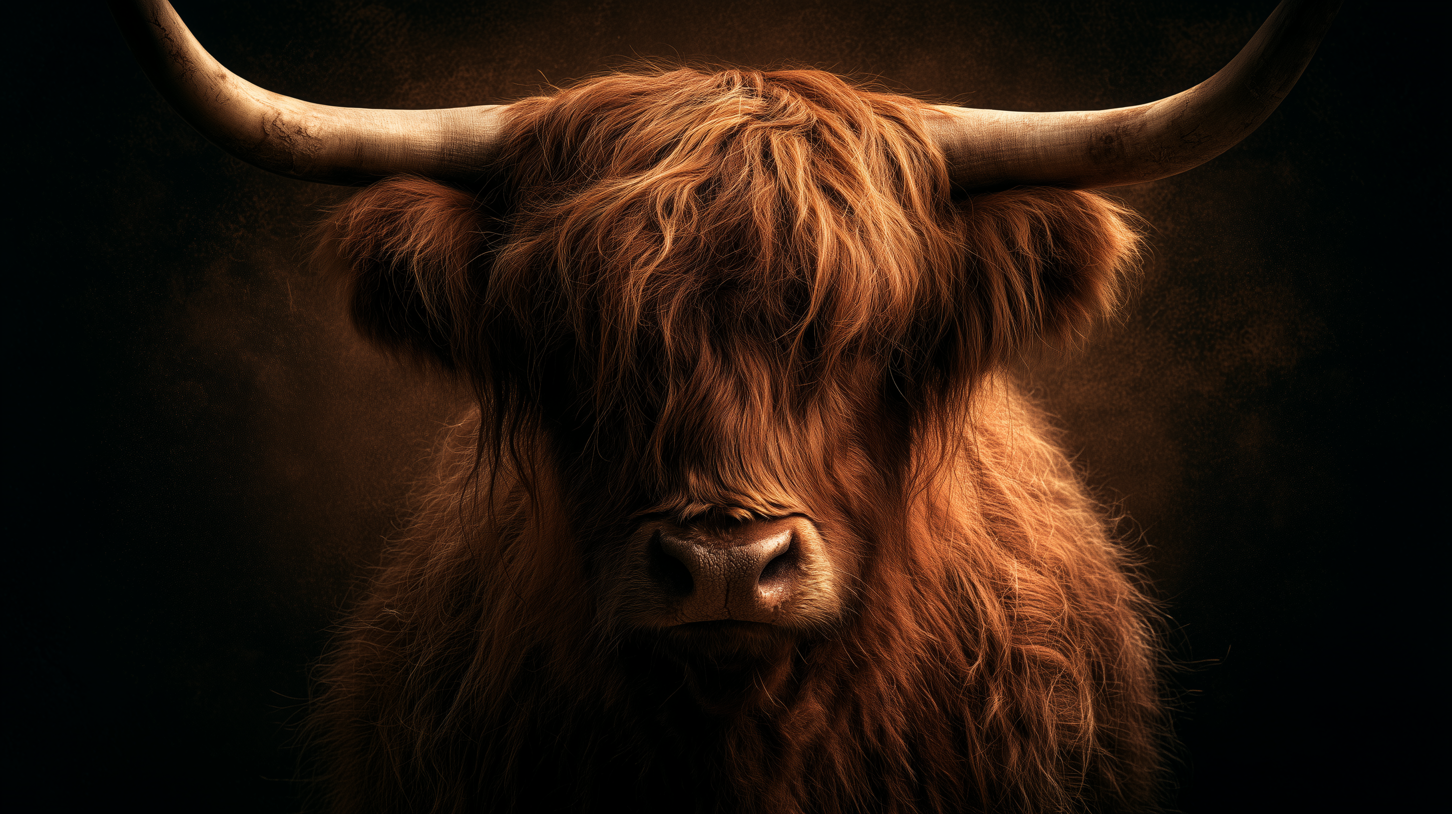 fond d'écran Highland cattle 3840x1080 téléchargement gratuit
