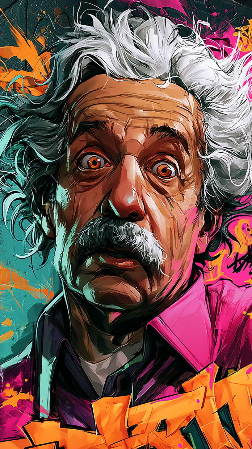 fond d'écran Albert Einstein téléphone Huawei gratuit