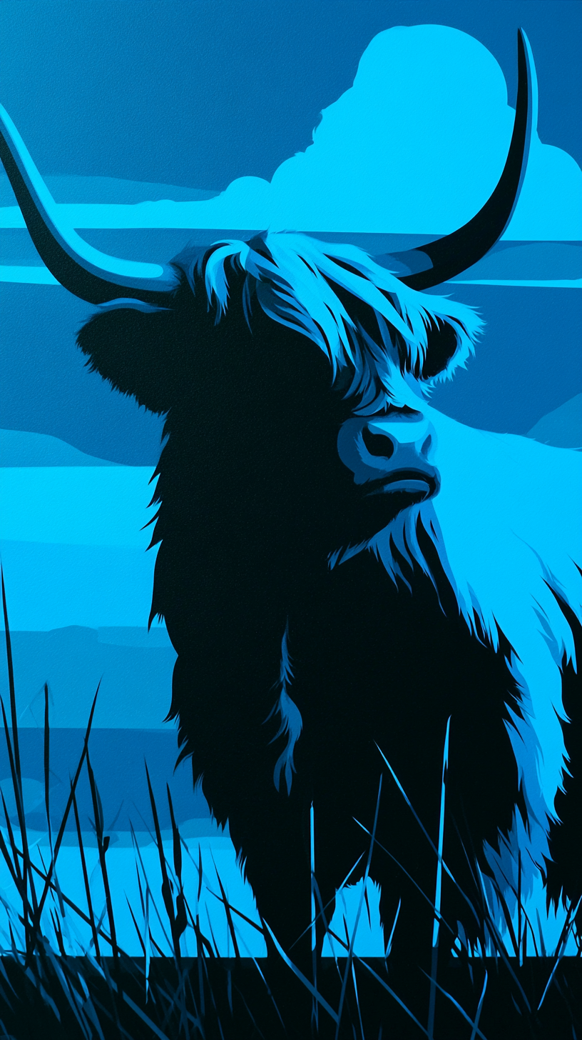 fond d'écran Highland cattle téléphone 4k gratuit