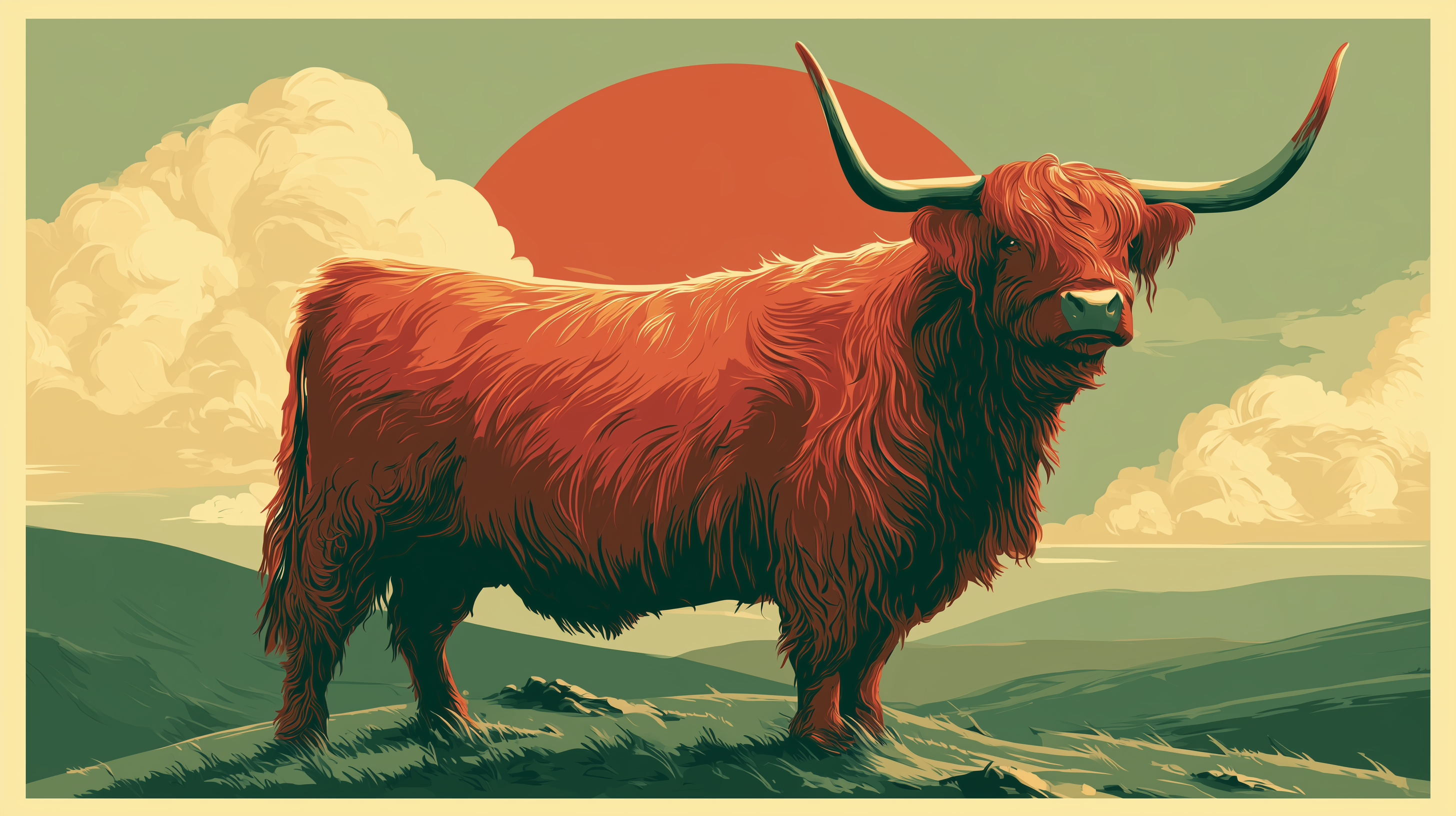 fond d'écran Highland cattle 1920x768 téléchargement gratuit