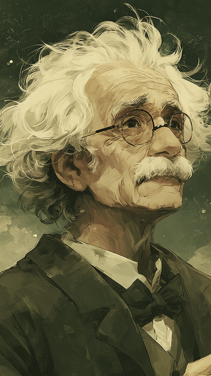 fond d'écran Albert Einstein iphone 14 télécharger gratuit