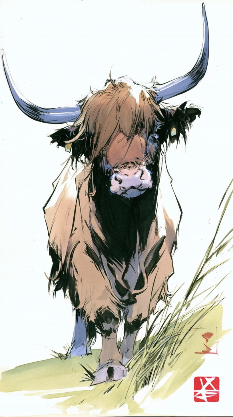 fond d'écran Highland cattle téléphone Oppo gratuit