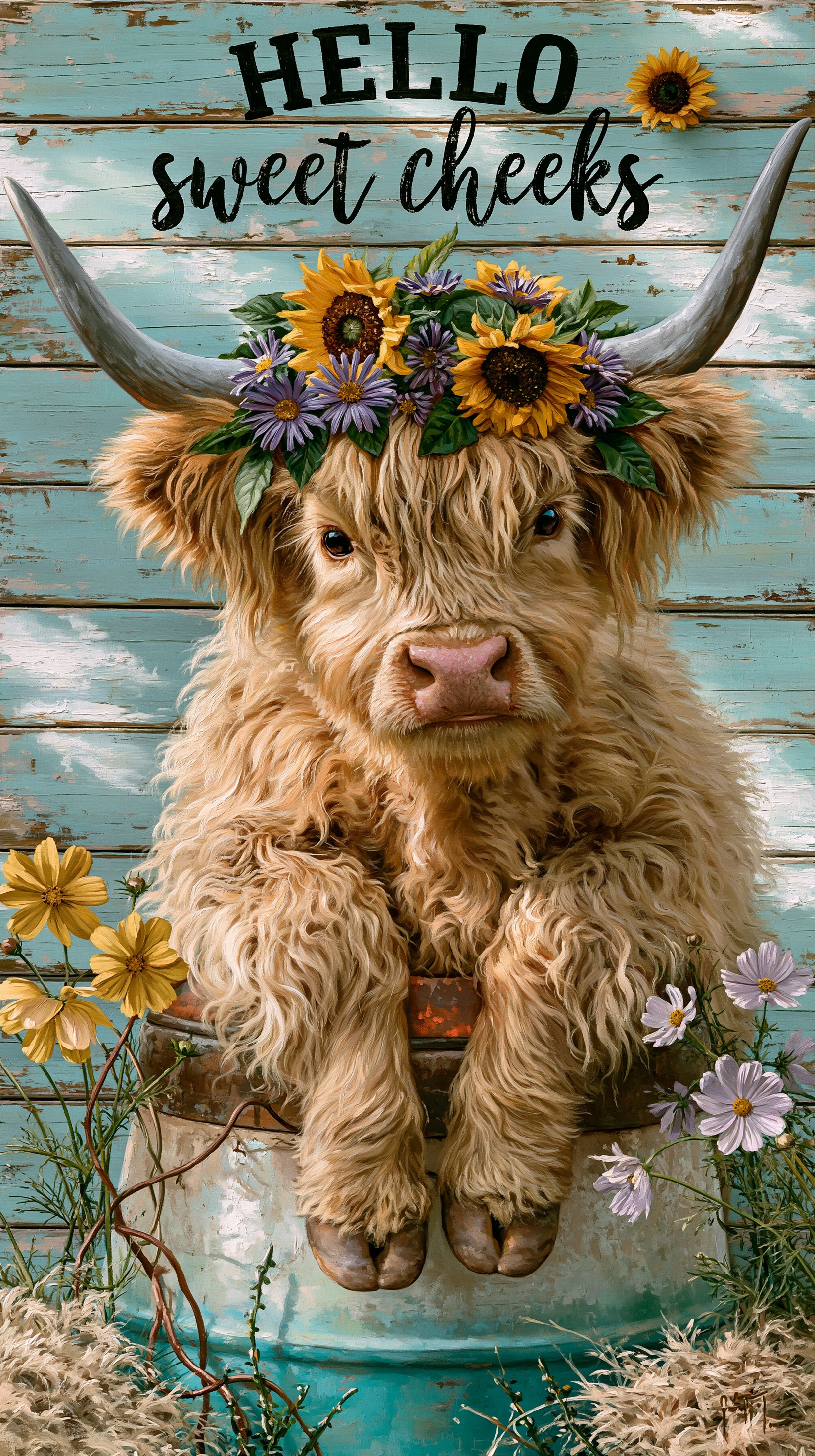fond d'écran Highland cattle iphone 14 pro max gratuit