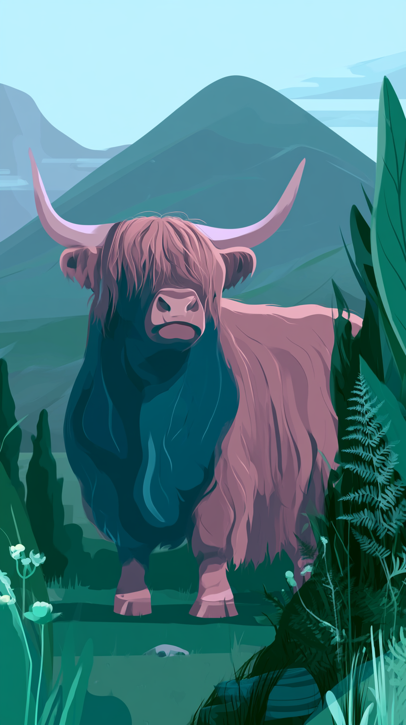 fond d'écran Highland cattle téléphone Nokia télécharger gratuit