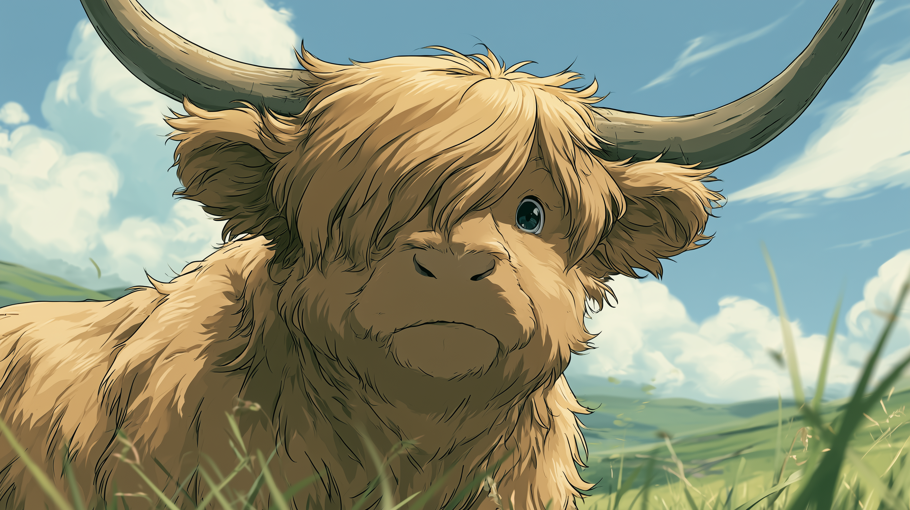 fond d'écran Highland cattle haute résolution téléchargement gratuit