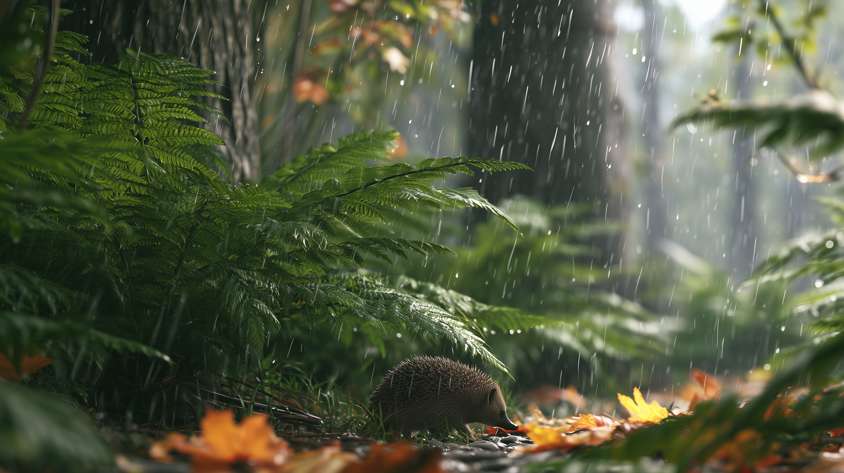 fond d'écran Fougères ultrawide 3440x1440 téléchargement gratuit