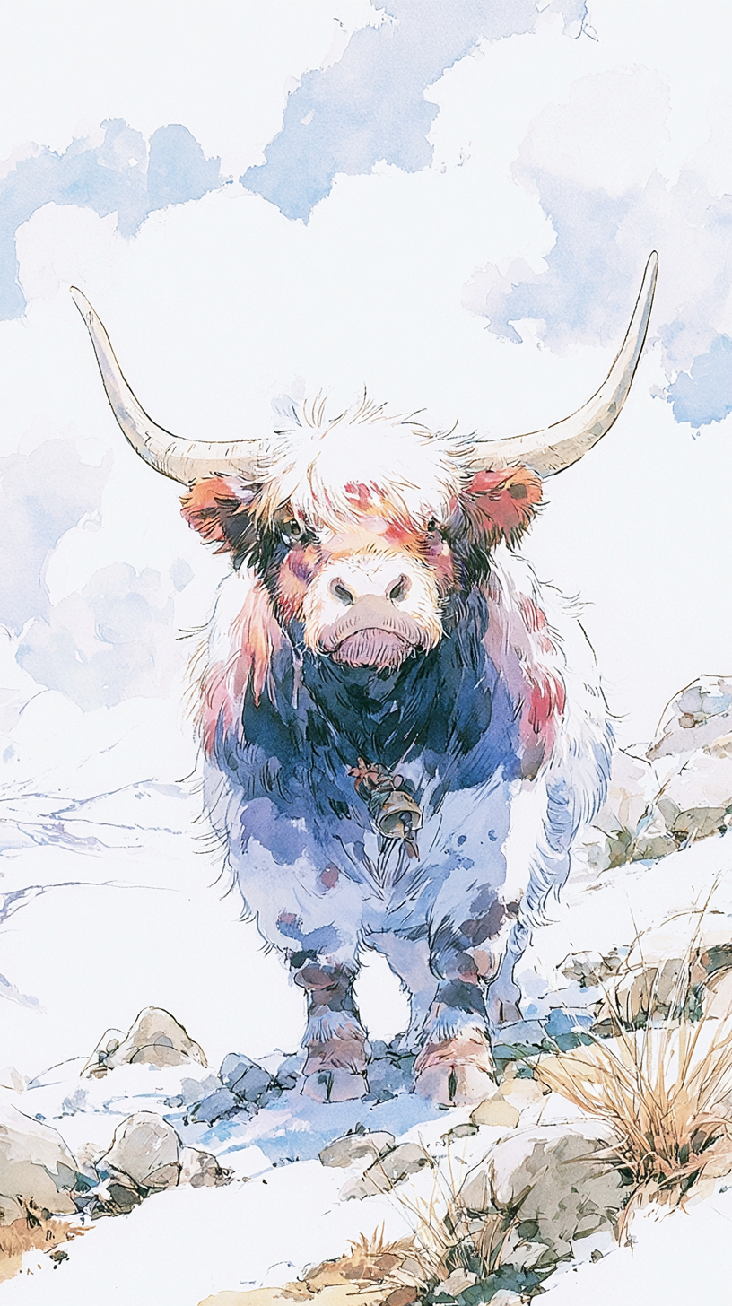 iphone fond d'écran Highland cattle télécharger gratuit