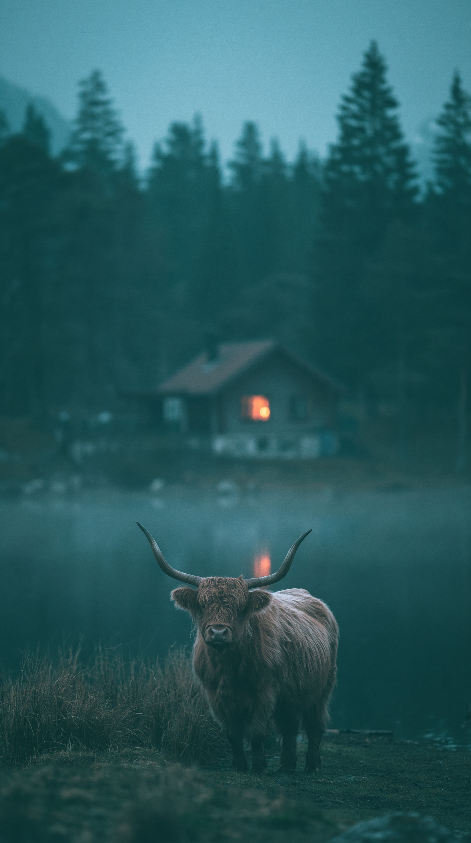 fond d'écran Highland cattle iphone 16 pro max télécharger gratuit