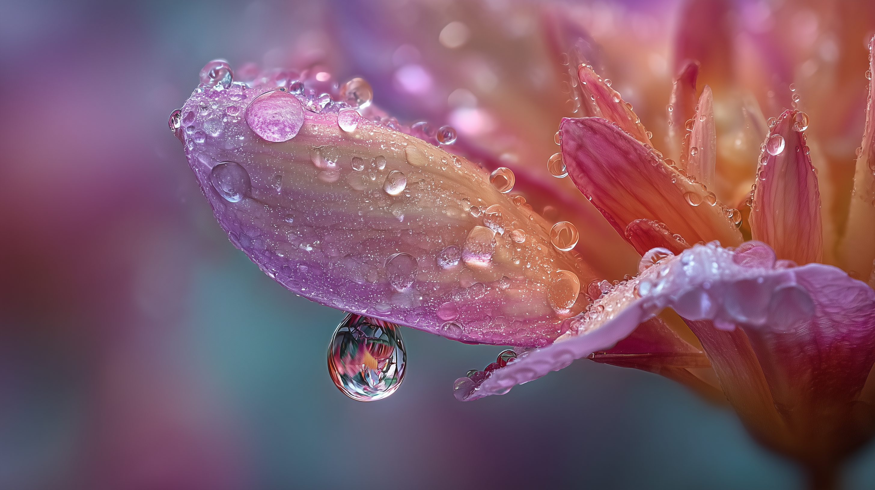 fond d'écran goutte de rosée 16:9 4k téléchargement gratuit