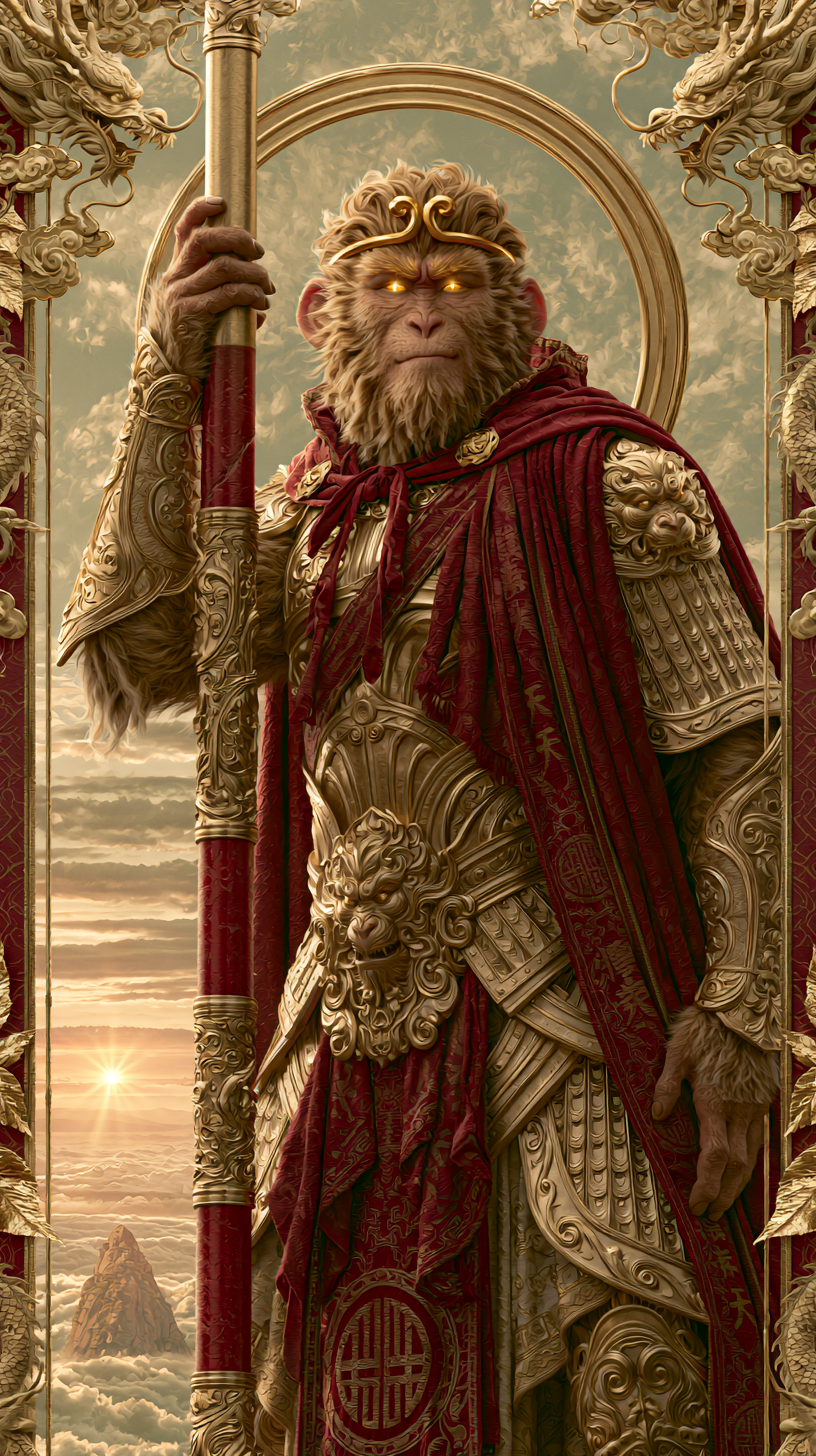fond d'écran Sun Wukong iphone 15 4k gratuit