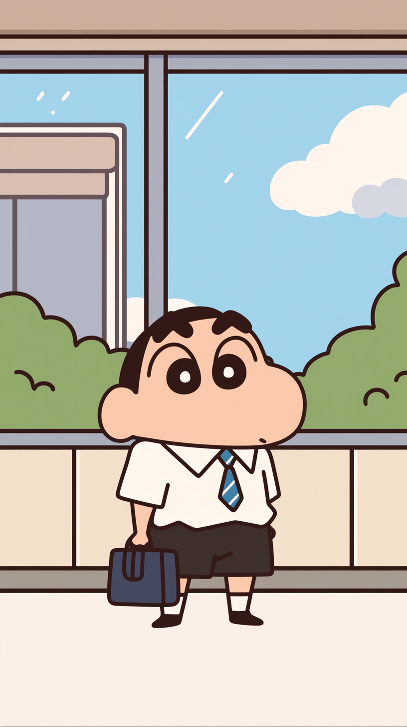 iphone fond d'écran Crayon Shin chan télécharger gratuit