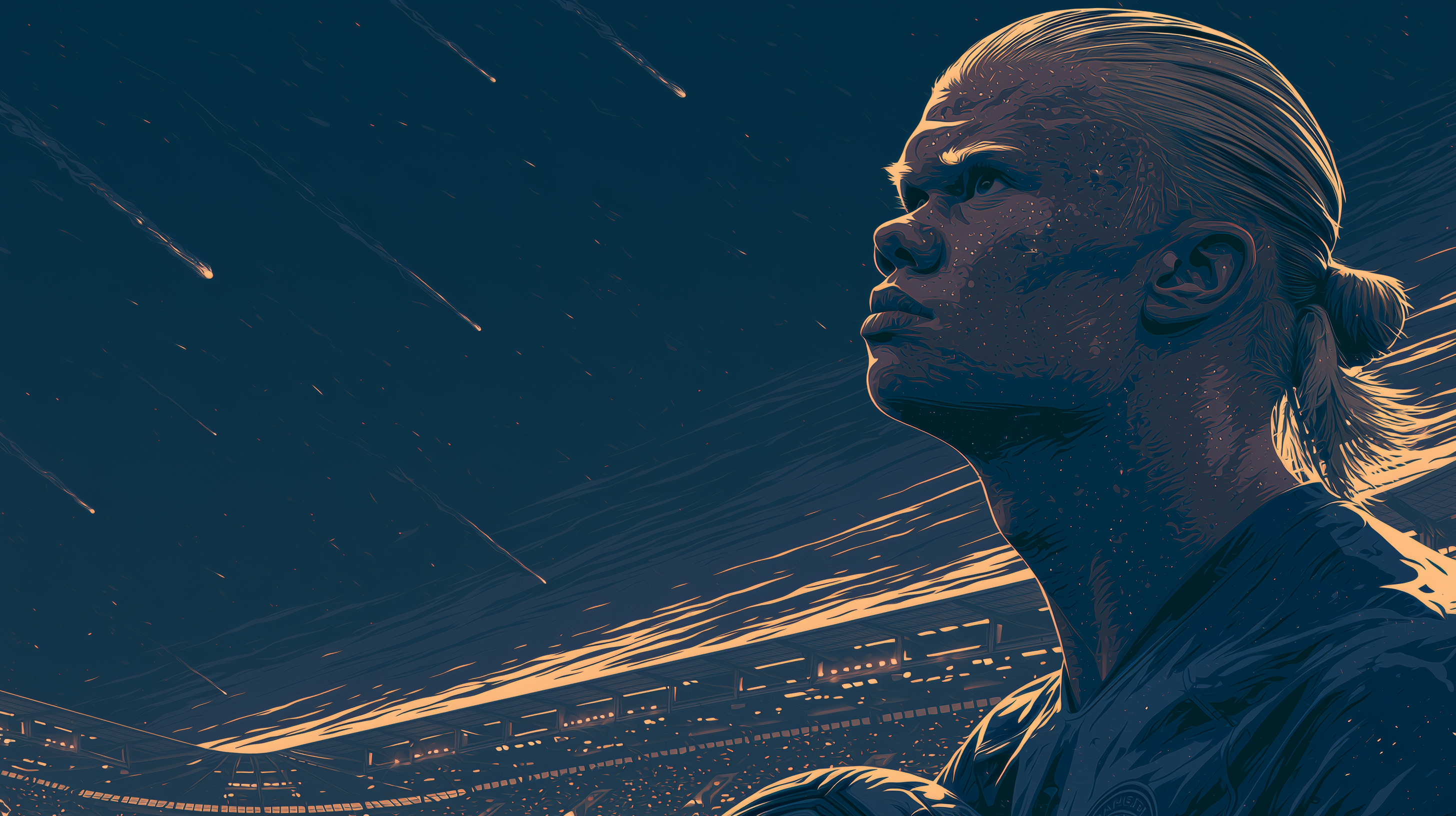 fond d'écran Erling Haaland 3840 x 1080 téléchargement gratuit