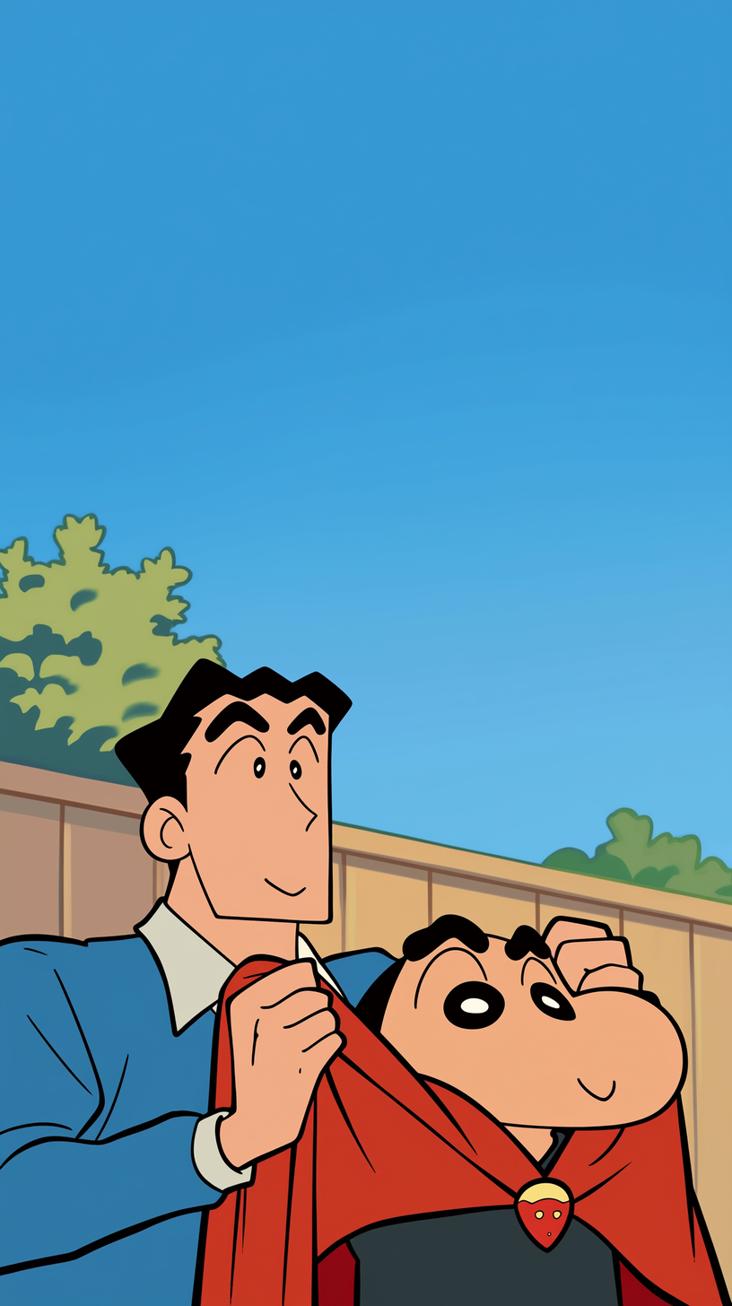 fond d'écran Crayon Shin chan iphone 14 pro max télécharger gratuit