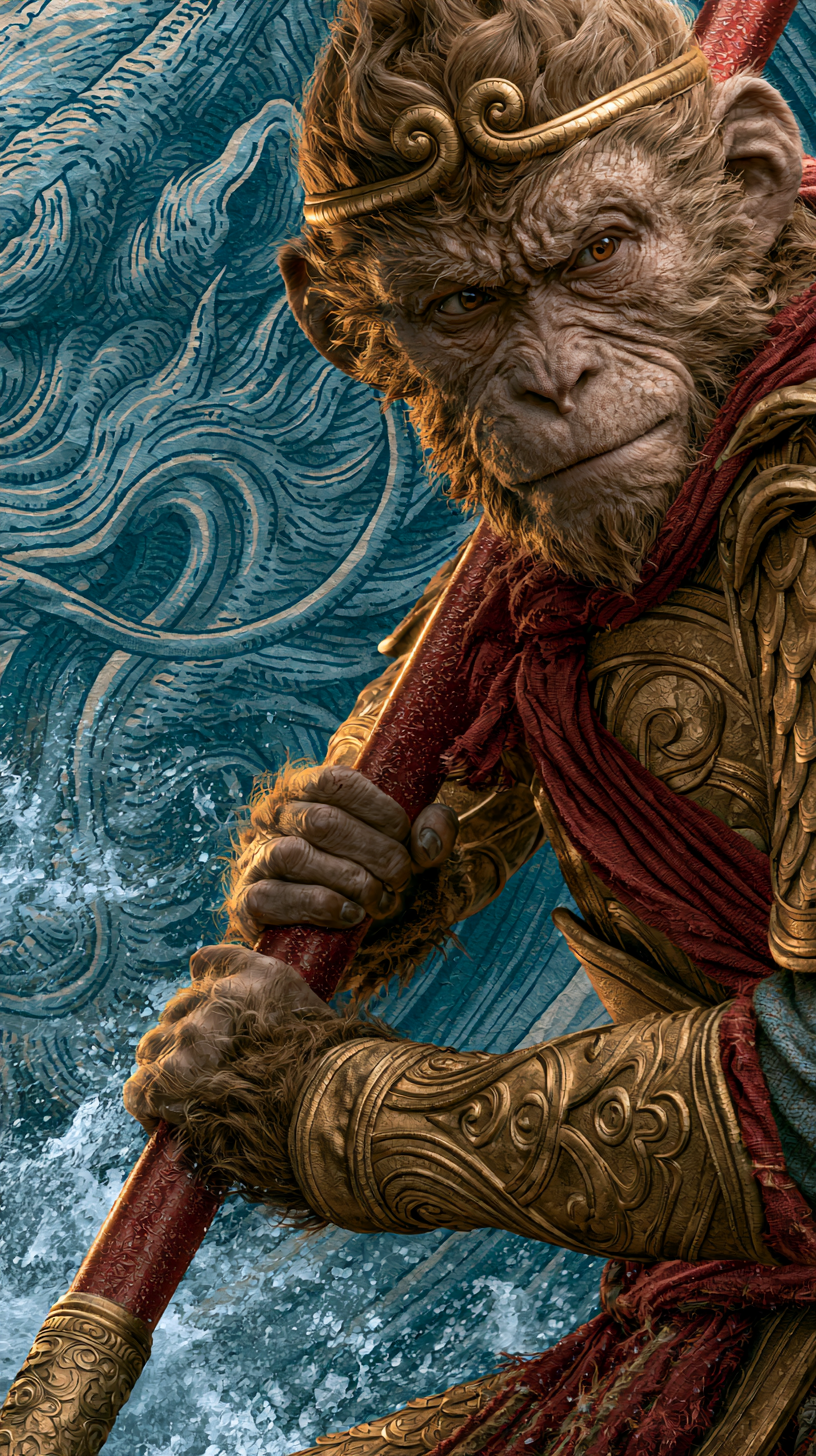 fond d'écran Sun Wukong android gratuit sans filigrane