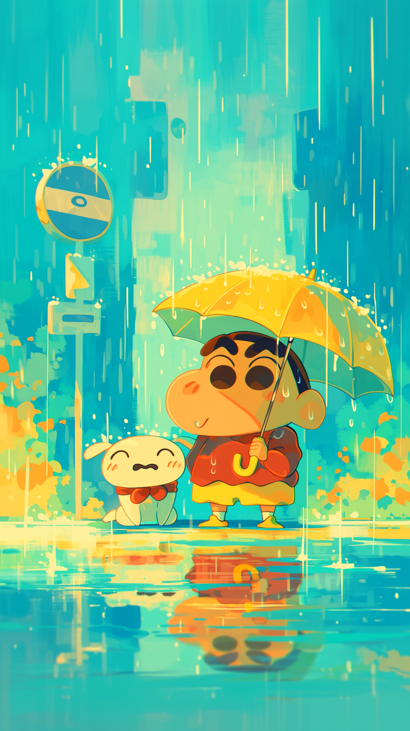 fond d'écran Crayon Shin chan iphone 14 pro max télécharger gratuit