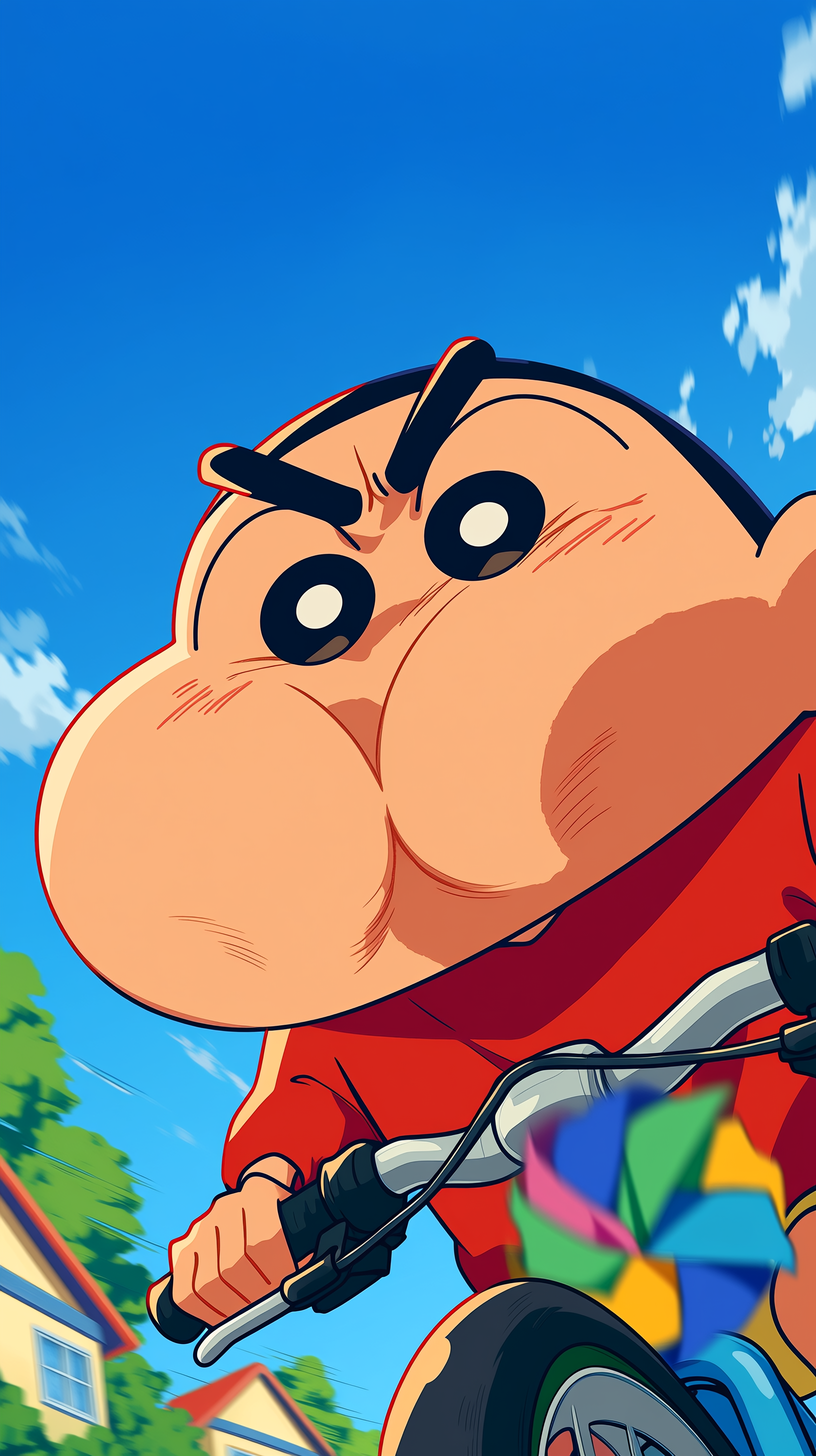 fond d'écran Crayon Shin chan iphone 14 télécharger gratuit