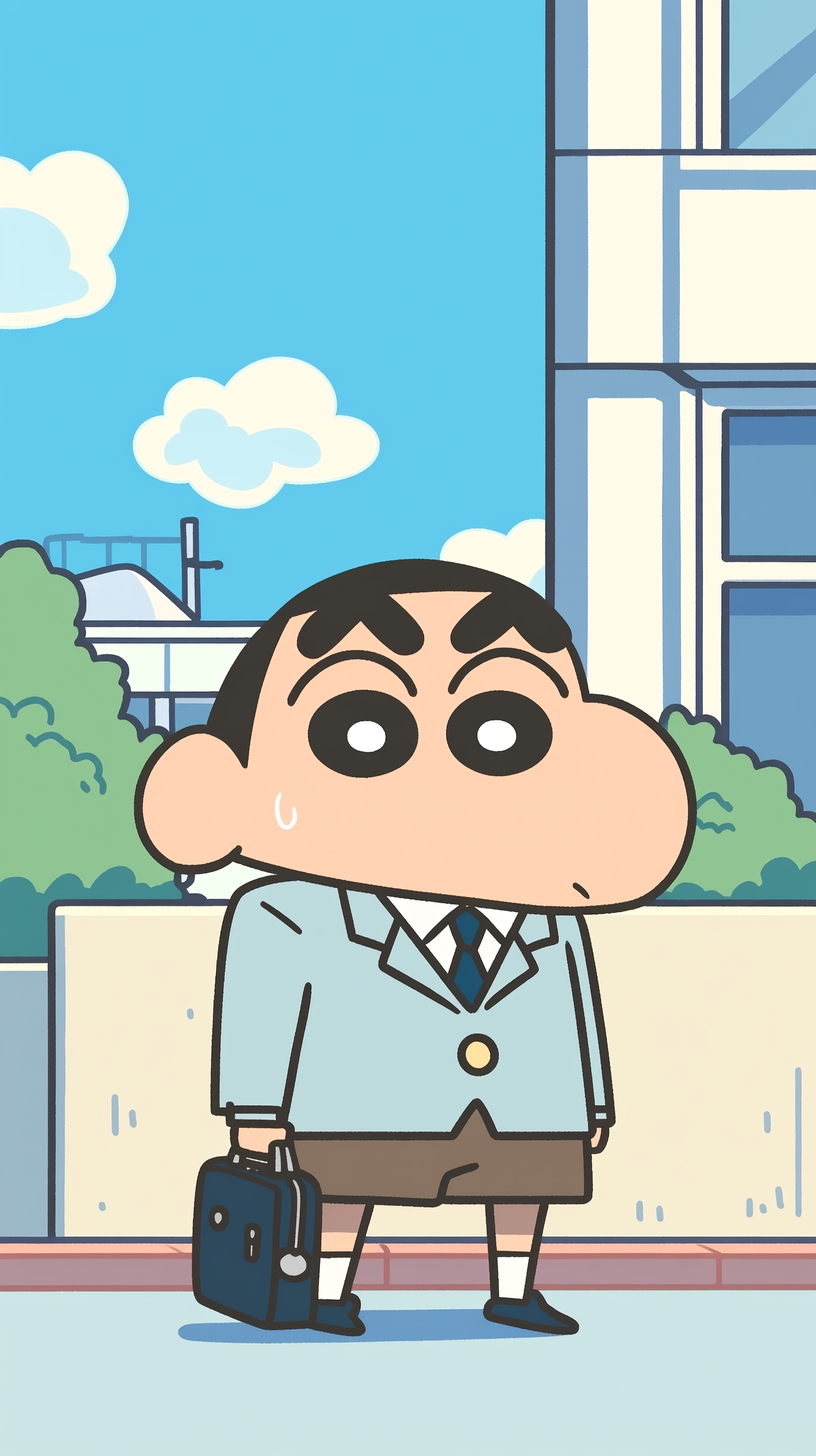 iphone fond d'écran Crayon Shin chan télécharger gratuit