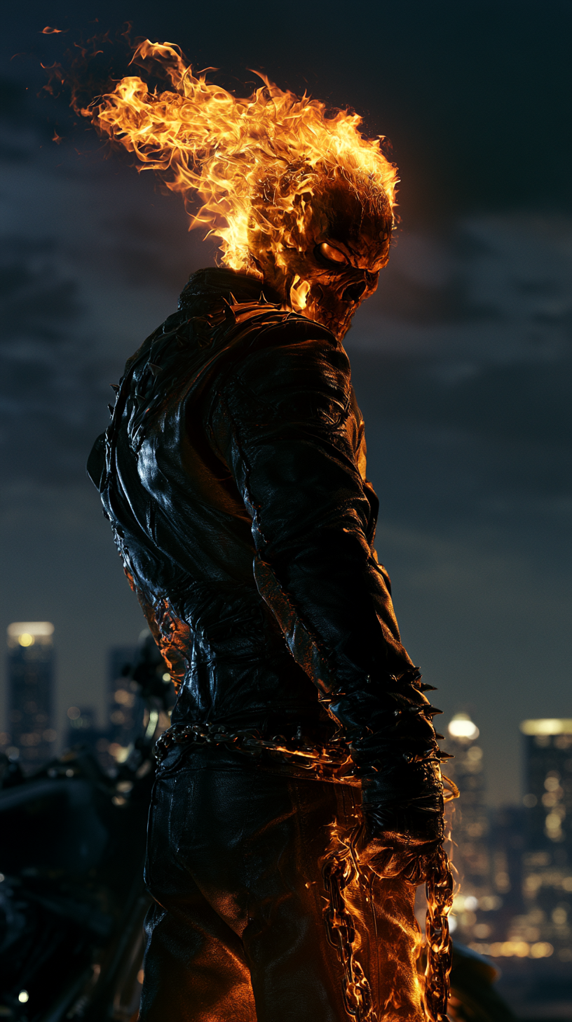 fond d'écran Ghost Rider iphone 15 4k gratuit