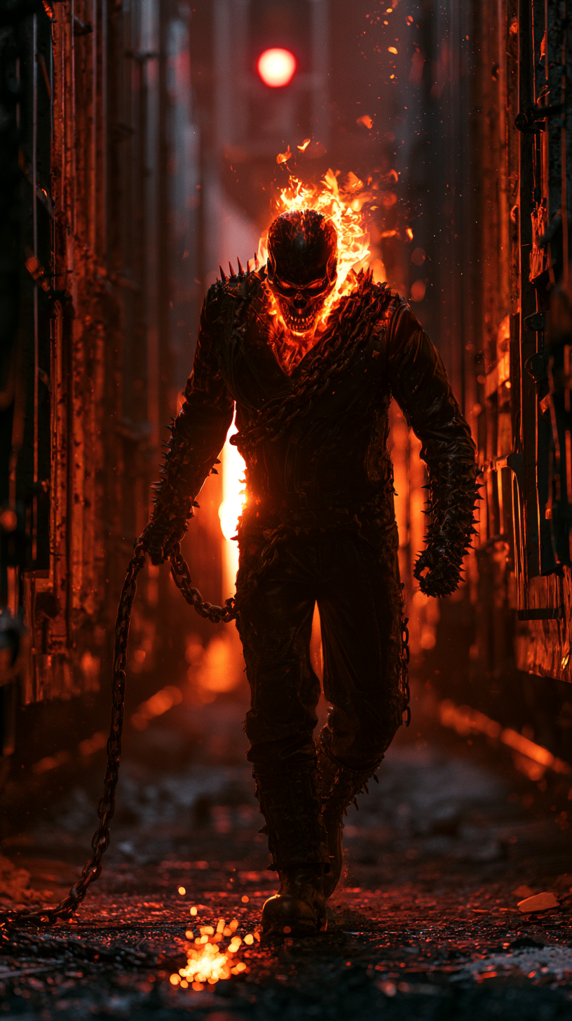 fond d'écran Ghost Rider iphone 16 pro max gratuit