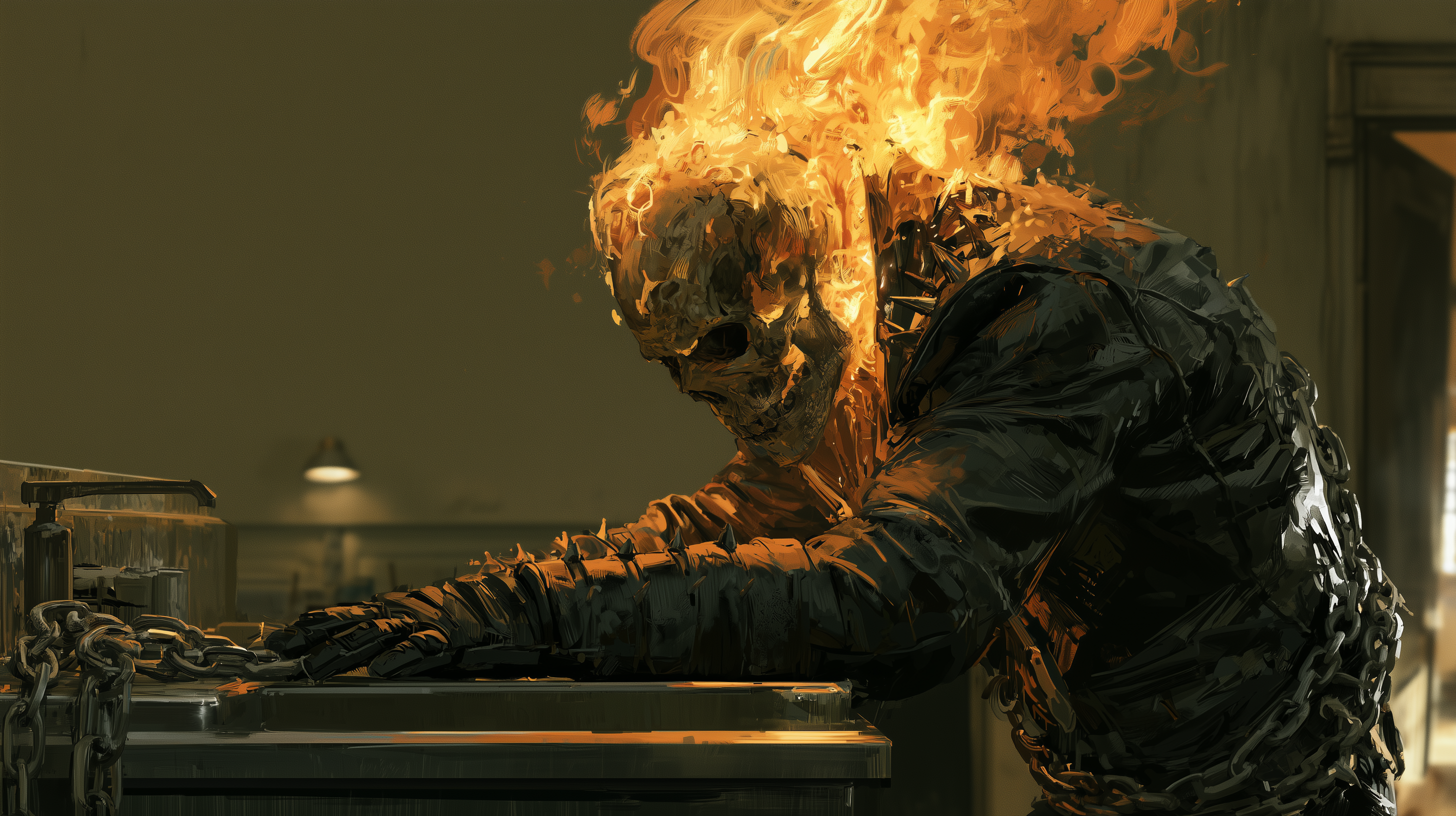 fond d'écran Ghost Rider hp windows 11 téléchargement gratuit